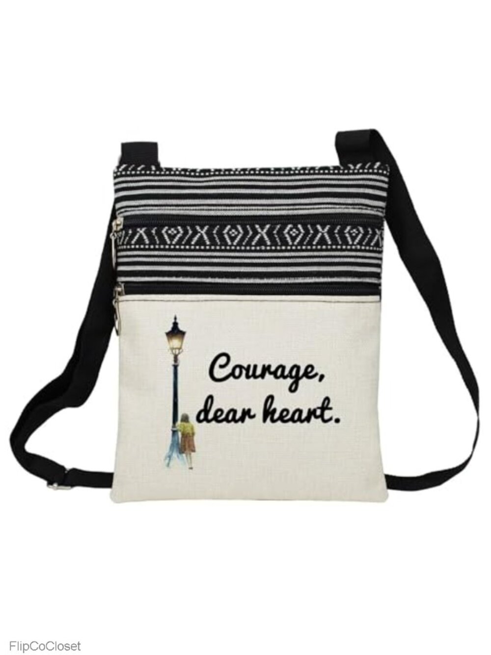 Polyester Crossbody Bag Adjustable Strap Ethnic Print Travel Purse